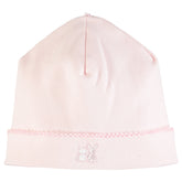 Emile et Rose Genesis Baby girls soft cotton pull on hat in pale pink
